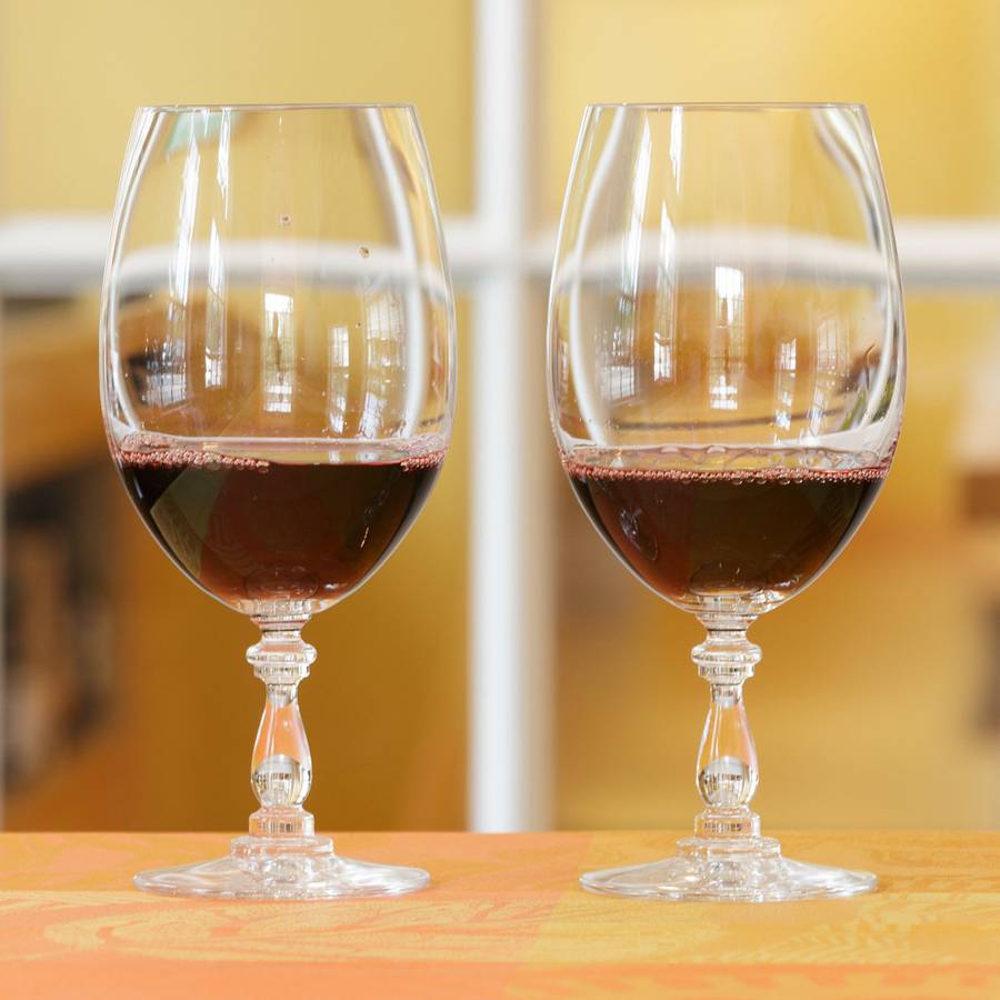 Alessi Dressed Red Wine Glasses